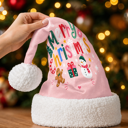 Personalized Merry Christmas Snowman Christmas hat, view 6