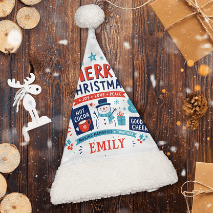 Personalized Snowman Good Cheer Badges Christmas hat, view 2