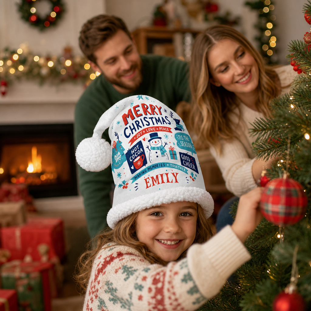 Personalized Snowman Good Cheer Badges Christmas hat, view 8