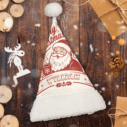 Personalized Vintage Santa Holiday Cheer Christmas hat, view 2