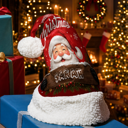 Personalized Jolly Santa Name Sign Christmas hat, view 4