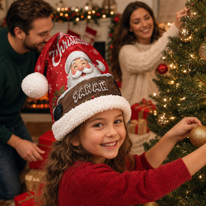 Personalized Jolly Santa Name Sign Christmas hat, view 5