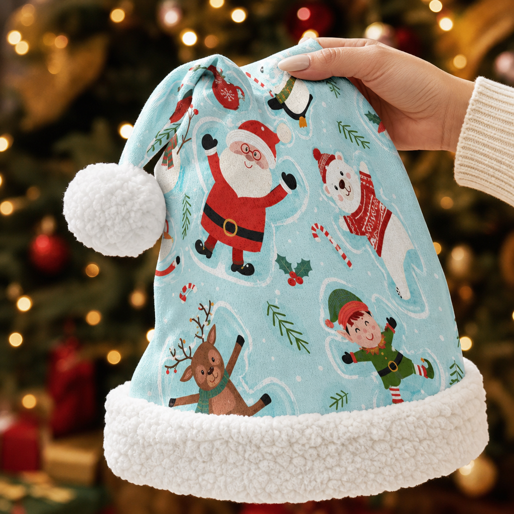 Personalized Santa Elf Reindeer Fun Christmas hat, view 5