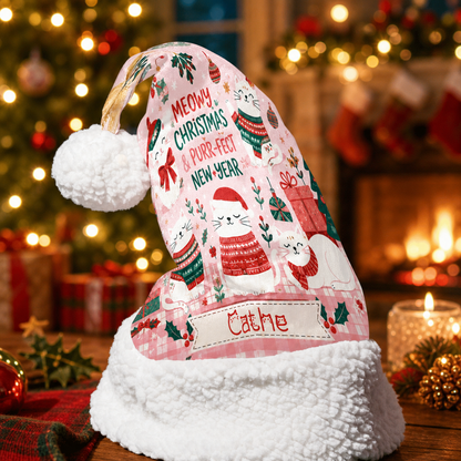 Personalized Meowy Christmas Cats Christmas hat, view 4