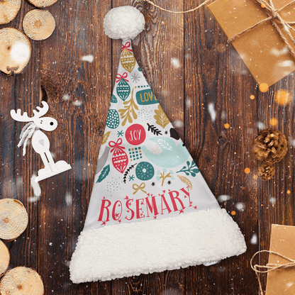 Personalized Joy Love Ornaments Christmas hat, view 2