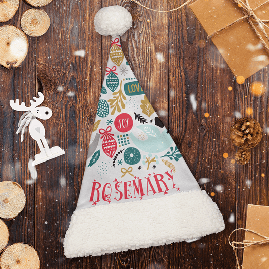 Personalized Joy Love Ornaments Christmas hat, view 2