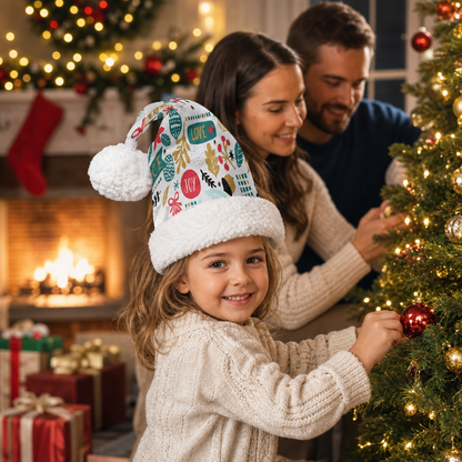 Personalized Joy Love Ornaments Christmas hat, view 8
