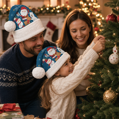 Personalized Santa and Polar Bear Friends Christmas hat, view 7