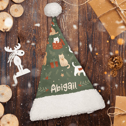 Personalized Christmas Cats Pattern Christmas hat, view 2