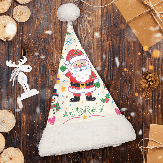Personalized Santa Gingerbread Doodle Christmas hat, view 2
