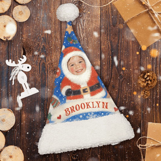 Personalized Photo Face Santa Costume Christmas hat, view 2