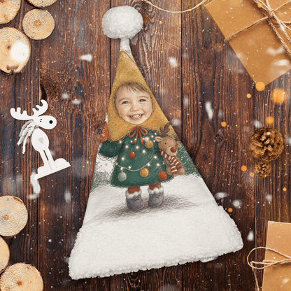 Personalized Photo Face Reindeer Tree Dress Christmas hat, view 2