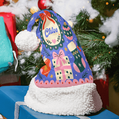 Personalized Christmas Gift and Ornament Christmas hat with custom name