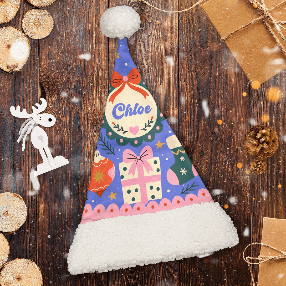Personalized Christmas Gift and Ornament Christmas hat, view 2