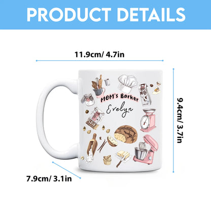 Sweet Kitchen Memories Design – Personalized Baking Mom Mug – Mother’s Day Gift for Mom – Custom Name Baker Mug