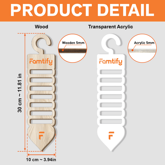 Personalized Tie Hanger for Daddy - "Daddy's Ties" Wooden Organizer Gift