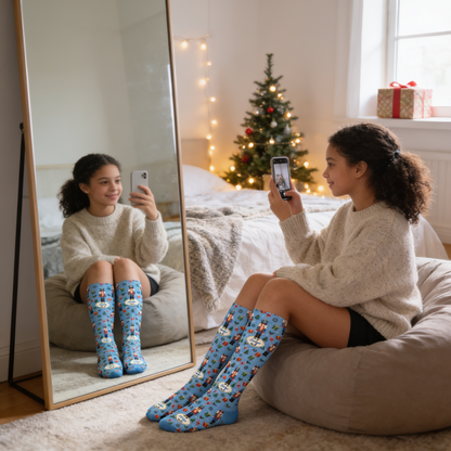 Personalized Nutcracker Christmas Pattern Socks, view 4