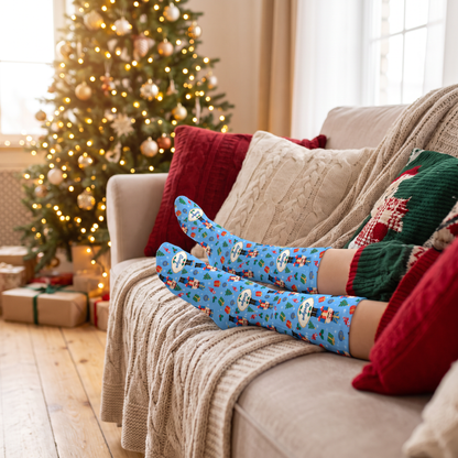 Personalized Nutcracker Christmas Pattern Socks, view 7