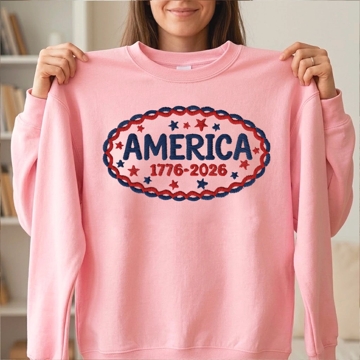 American Semiquincentennial 250 Sweatshirt – Embroidered Independence Day Apparel