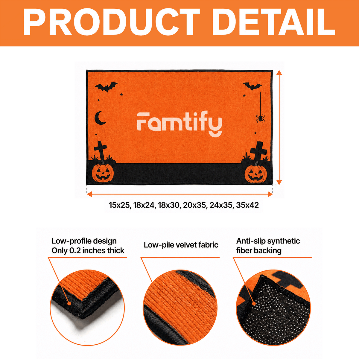 Personalized Halloween Home Is Where We Trick Or Treat Ghost Dog Doormat Custom Family Name Entrance Floor Mat