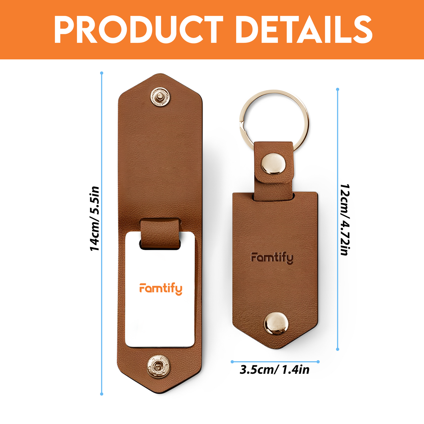 Personalized Leather Photo Keychain with Engraved Tag – Custom Memory Gift for Dad – Father’s Day Keepsake Keychain