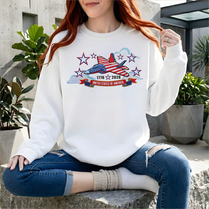 USA 250th Anniversary - Embroidered Sweatshirt 1776-2026 250 Years of Freedom
