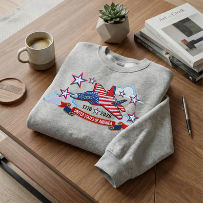 USA 250th Anniversary - Embroidered Sweatshirt 1776-2026 250 Years of Freedom