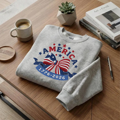 Embroidered America 250 Sweatshirt - Freedom Pullover