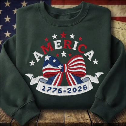 Embroidered America 250 Sweatshirt - Freedom Pullover